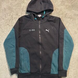 Puma X Mercedes AMG Petronas Formula One Team Zip Sweatshirt Black Fits Medium